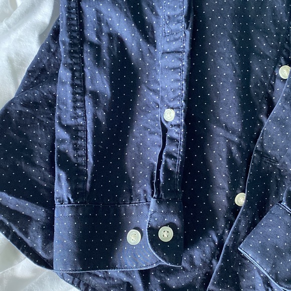 H&M Navy Polka Dot Shirt - Picture 2 of 4